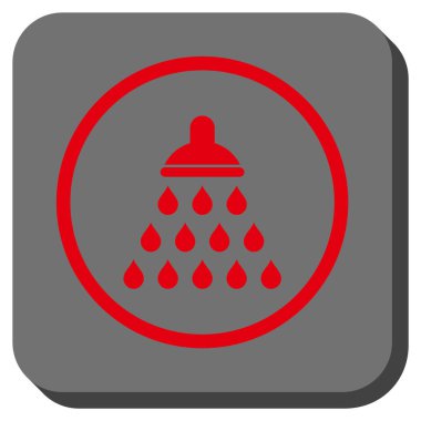 Duş yuvarlatılmış kare vektör simgesi