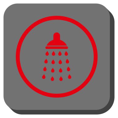 Duş yuvarlatılmış kare vektör simgesi