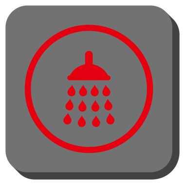 Duş yuvarlatılmış kare vektör simgesi