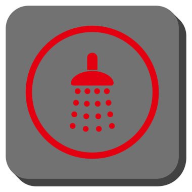 Duş yuvarlatılmış kare vektör simgesi