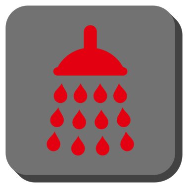 Duş yuvarlatılmış kare vektör simgesi