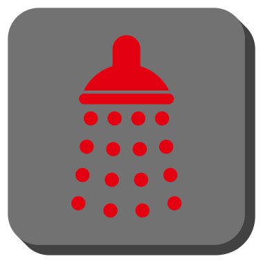 Duş yuvarlatılmış kare vektör simgesi