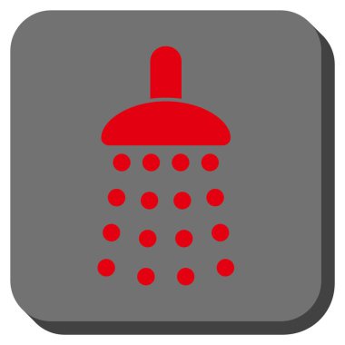 Duş yuvarlatılmış kare vektör simgesi