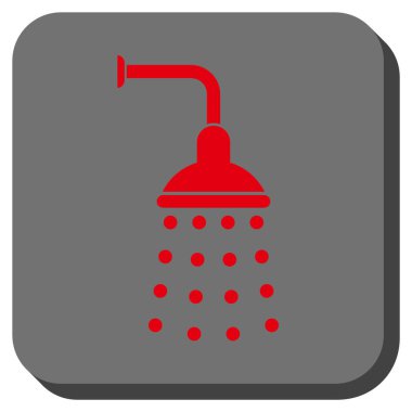 Duş yuvarlatılmış kare vektör simgesi