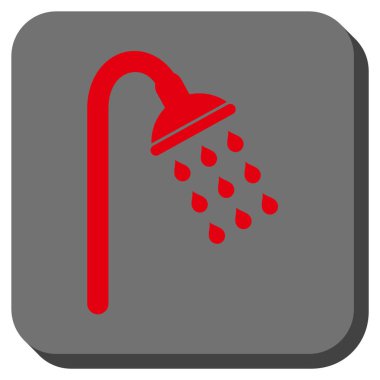 Duş yuvarlatılmış kare vektör simgesi