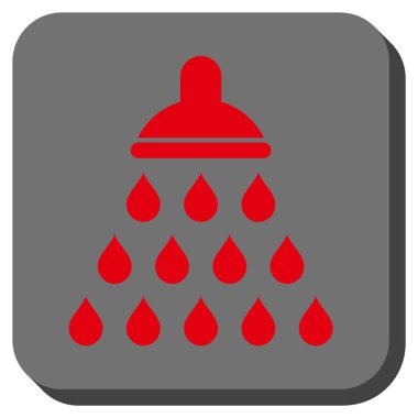 Duş yuvarlatılmış kare vektör simgesi