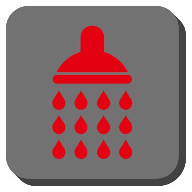 Duş yuvarlatılmış kare vektör simgesi