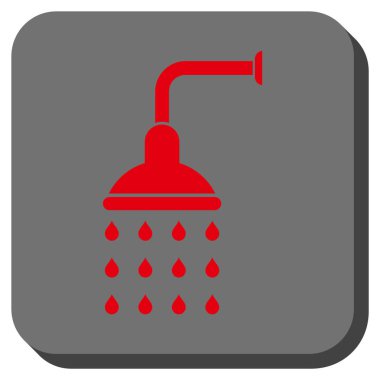 Duş yuvarlatılmış kare vektör simgesi