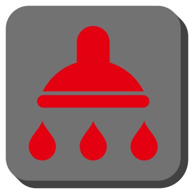 Duş yuvarlatılmış kare vektör simgesi