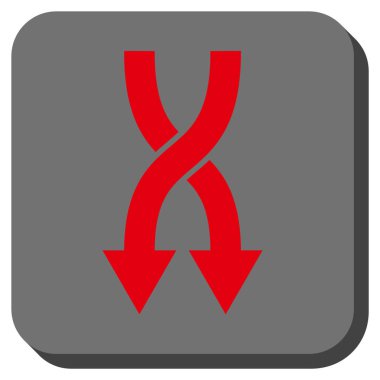 Yuvarlatılmış Kare vektör simgesi aşağı okları shuffle