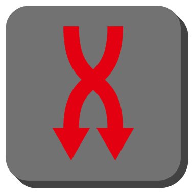 Yuvarlatılmış Kare vektör simgesi aşağı okları shuffle