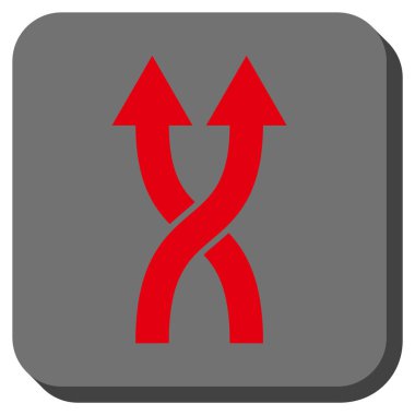 Yuvarlatılmış Kare vektör simge yukarı okları shuffle