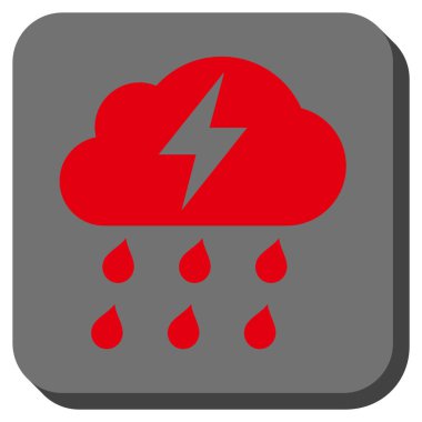 Fırtına yuvarlatılmış kare vektör simgesi