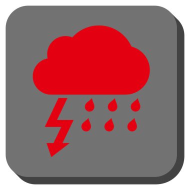 Fırtına yuvarlatılmış kare vektör simgesi