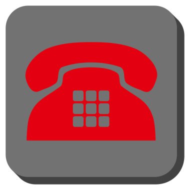 Sesi telefon yuvarlak kare vektör simgesi