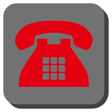 Sesi telefon yuvarlak kare vektör simgesi