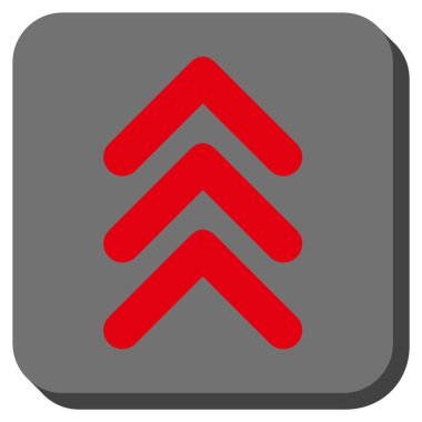 Yuvarlatılmış Kare vektör simge yukarı çift ok ucu