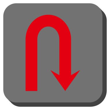 Yuvarlatılmış Kare vektör simge geri açmak