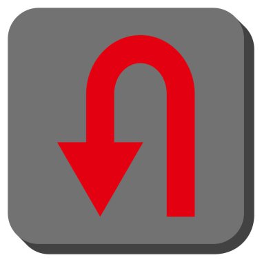 Yuvarlatılmış Kare vektör simge geri açmak