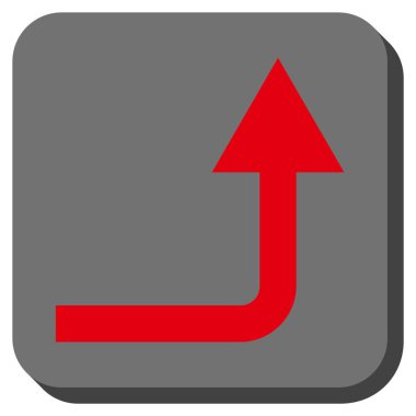 İleriye doğru yuvarlatılmış kare vektör simge açmak