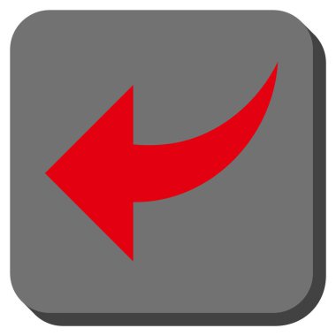 Yuvarlatılmış Kare vektör simgesi geri al