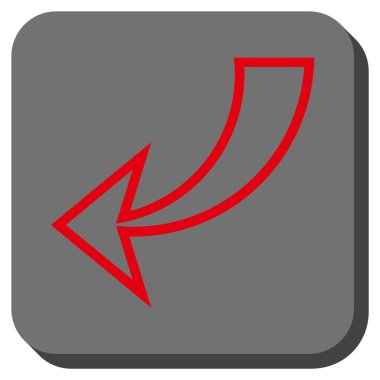 Yuvarlatılmış Kare vektör simgesi geri al