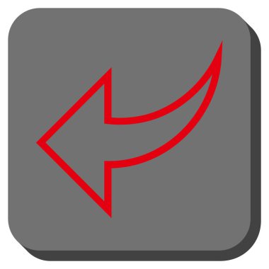 Yuvarlatılmış Kare vektör simgesi geri al