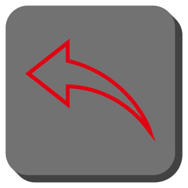 Yuvarlatılmış Kare vektör simgesi geri al