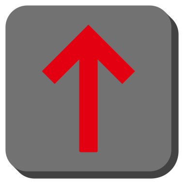 Yukarı ok yuvarlak kare vektör simgesi