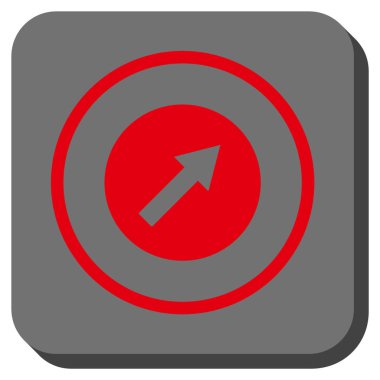 Yukarı sağ yuvarlak ok yuvarlatılmış kare vektör simgesi