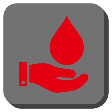 Kare vektör simge su Servisi yuvarlak