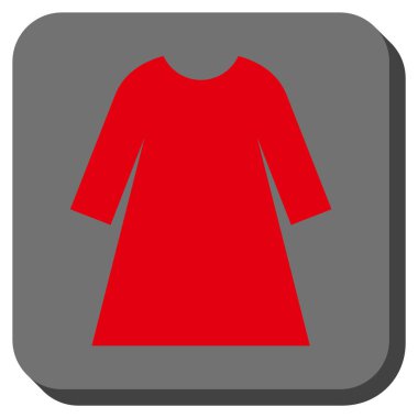 Kadın elbise yuvarlak kare vektör simgesi