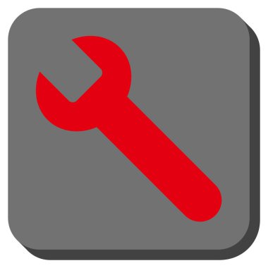 İngiliz anahtarı yuvarlatılmış kare vektör simgesi