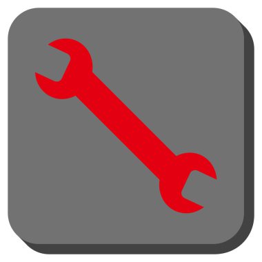 İngiliz anahtarı yuvarlatılmış kare vektör simgesi