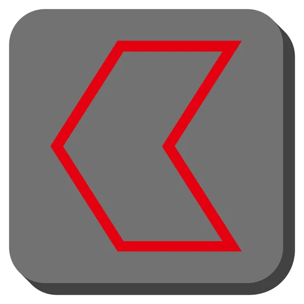 Arrowhead esquerda arredondado vetor quadrado ícone —  Vetores de Stock