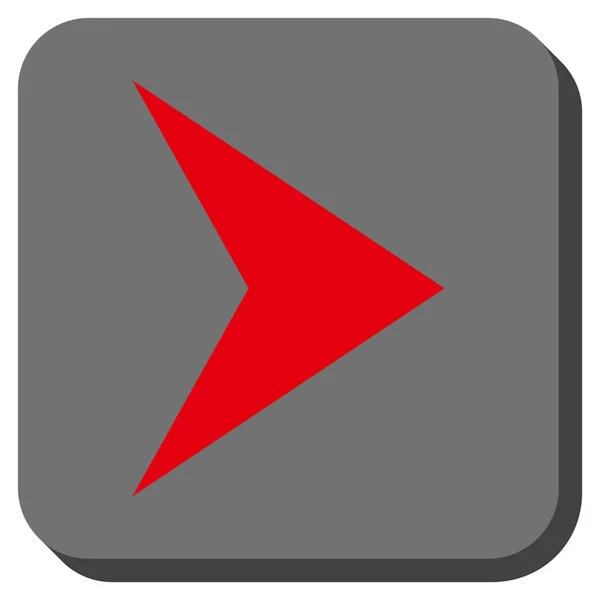 Icono del vector cuadrado redondeado derecho de la punta de flecha — Archivo Imágenes Vectoriales