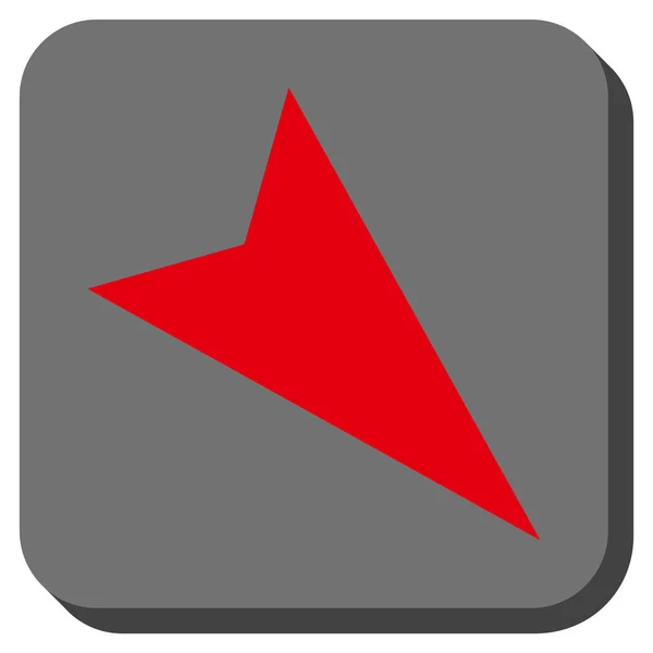 Icono de vector cuadrado redondeado de punta de flecha hacia abajo — Vector de stock