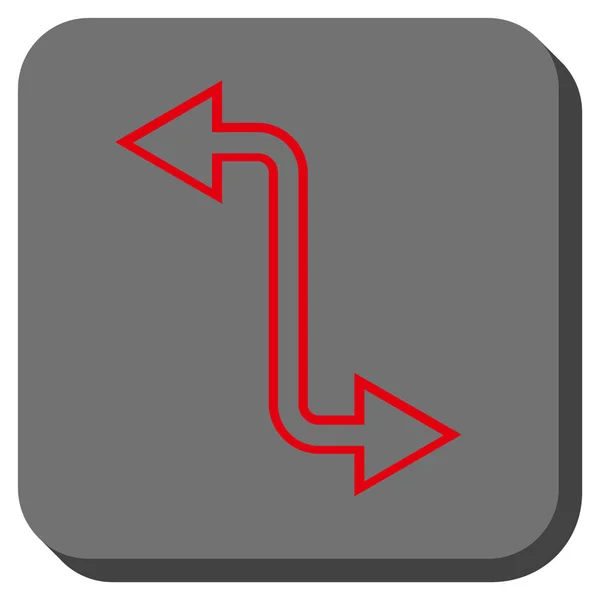 Zakřivené Exchange šipka zaoblený čtvercové vektorové ikony — Stockový vektor