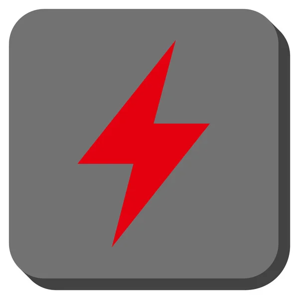 Elektryczny Strike zaokrąglony kwadrat wektor ikona — Wektor stockowy