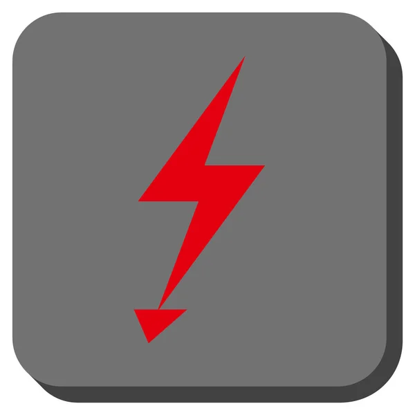 Electric Strike Rounded Square Vector Icon — Stock Vector