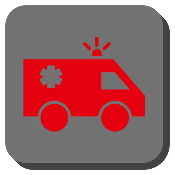 Emergency Car Rounded Square Vector Icon — Stock Vector