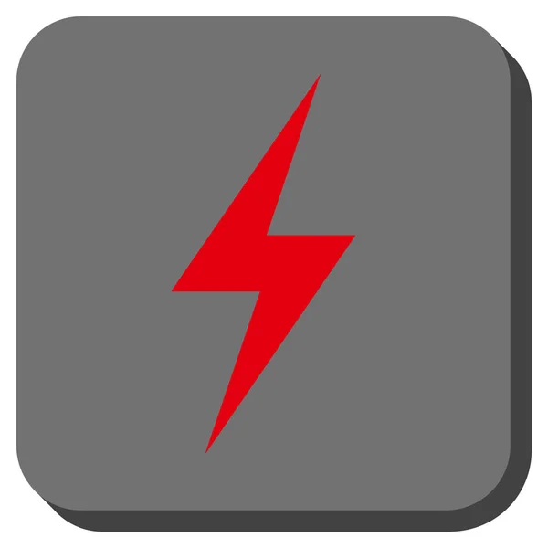 Elektrizität abgerundetes quadratisches Vektorsymbol — Stockvektor
