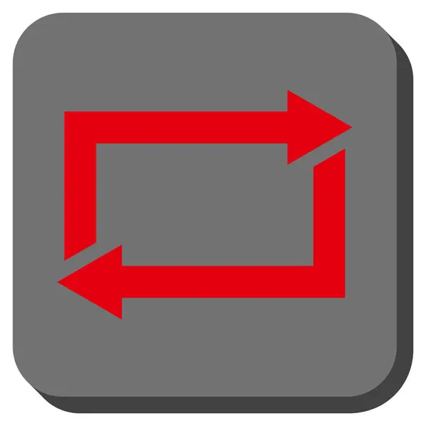 Exchange šipky zaoblený čtverec vektorové ikony — Stockový vektor