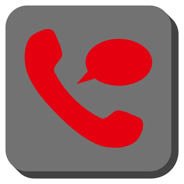 Telefone Mensagem Rounded Square Vector Icon —  Vetores de Stock