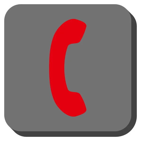 Telefonhörer abgerundetes quadratisches Vektorsymbol — Stockvektor