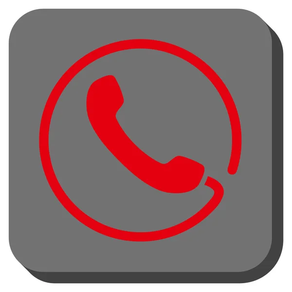 Telefoon afgerond vierkant Vector Icon — Stockvector