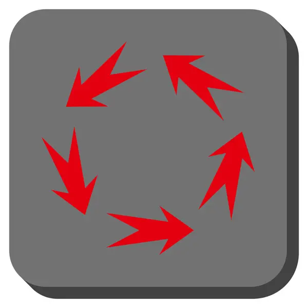 Ícone de vetor quadrado redondo de rotação —  Vetores de Stock
