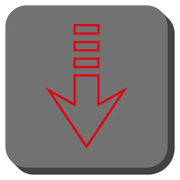 Stuur omlaag afgeronde vierkante Vector Icon — Stockvector