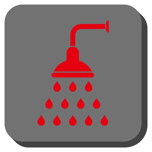 Shower Rounded Square Vector Icon — Stock Vector