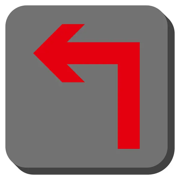 Gire a la izquierda redondeado cuadrado Vector icono — Vector de stock